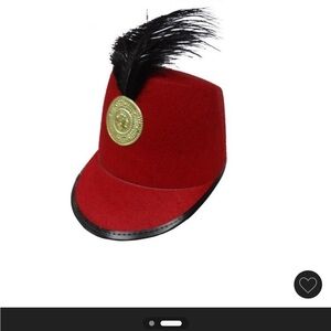 Dress up America Red Marching Band Hat for Adults Great Condition